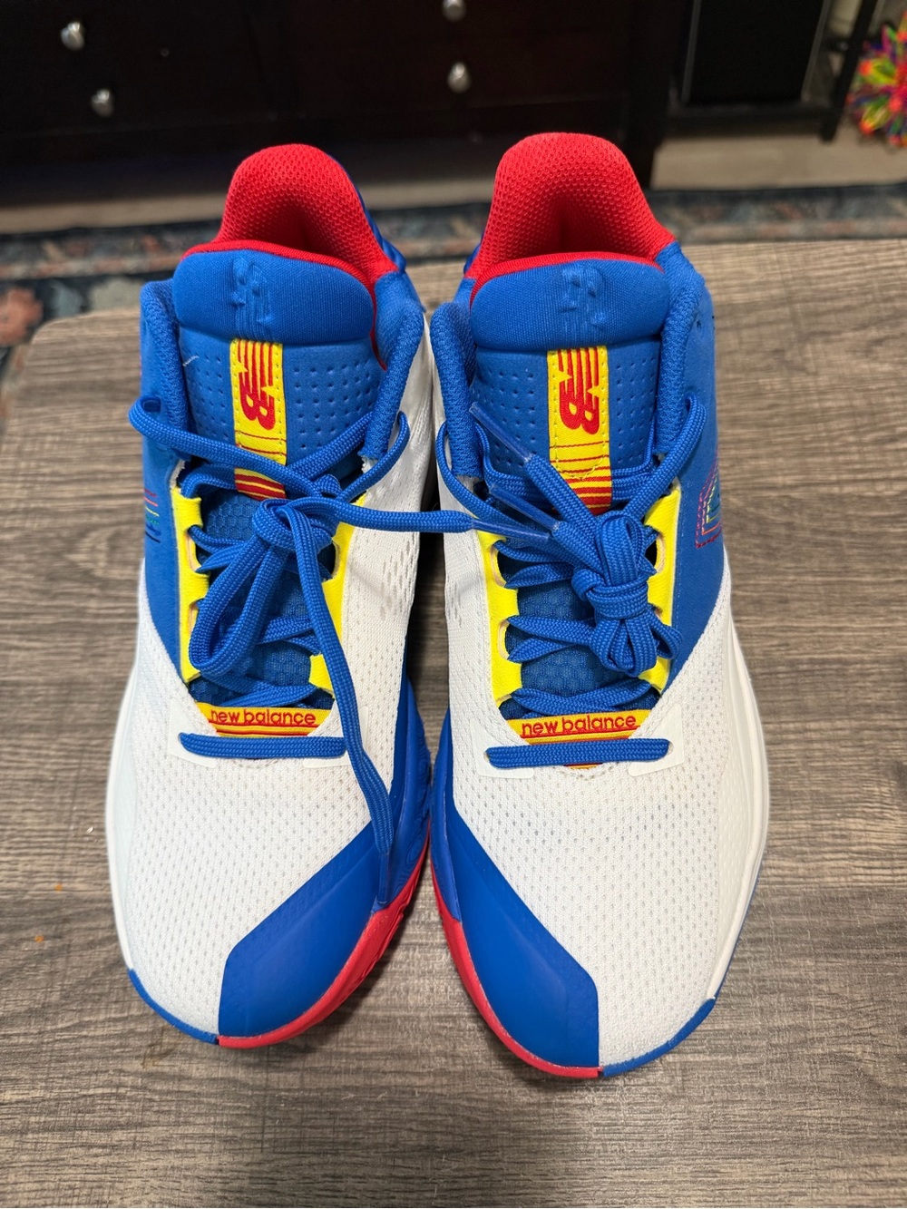 New Balance 2  WXY V4 Multicolor Athletic Sneakers - White/Blue/Red